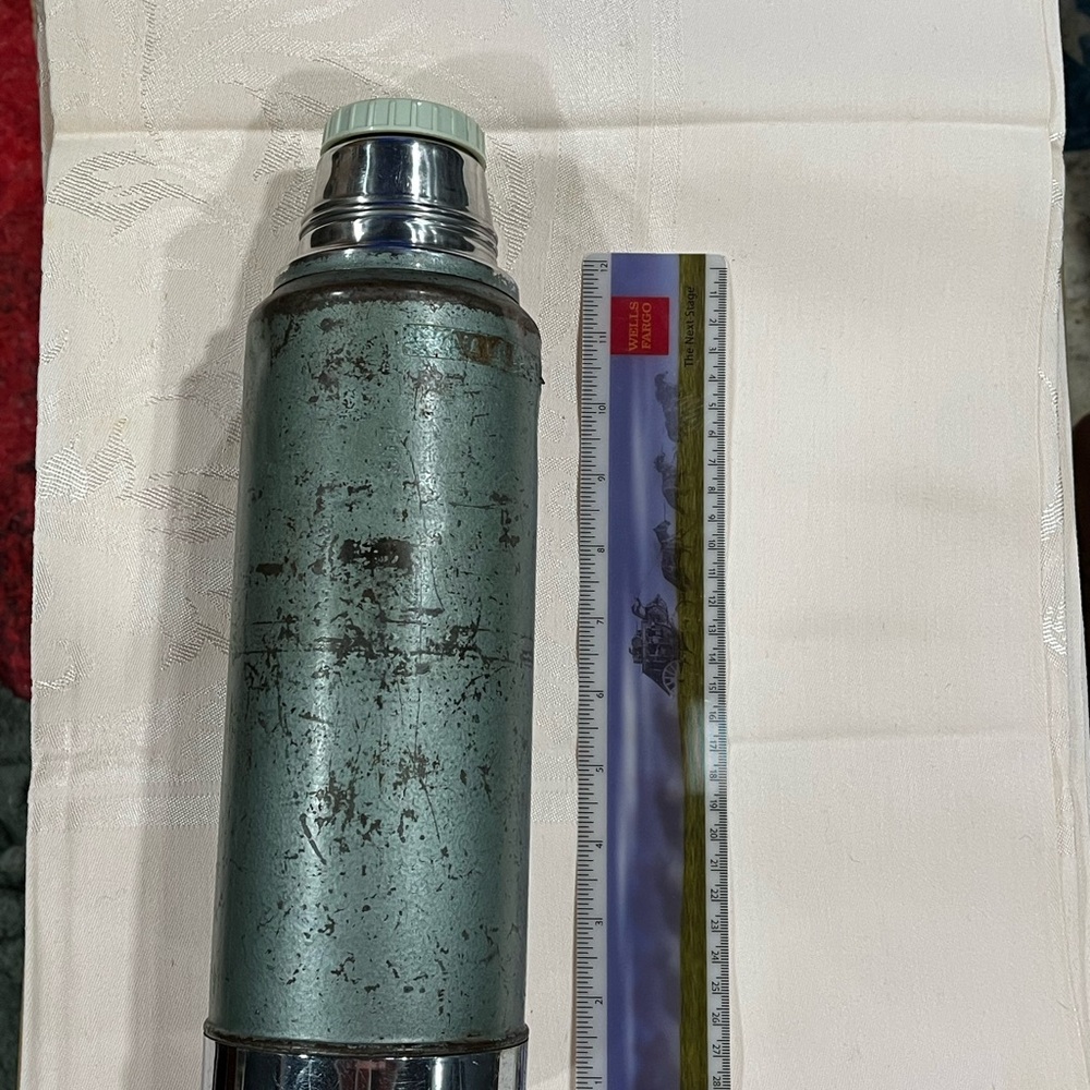 Vintage Stanley Thermos with Silver Accents - Picture 4 of 7